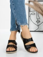 Papuci Dama cu Talpa Joasa 5GZ35 BLACK | MEI