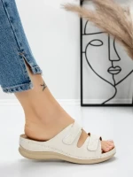 Papuci Dama cu Talpa Joasa 5GZ35 BEIGE | MEI