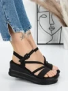 Sandale Dama cu Platforma 5LM1 BLACK | MEI