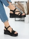 Sandale Dama cu Platforma 5LM1 BLACK | MEI