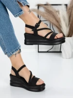 Sandale Dama cu Platforma 5LM1 BLACK | MEI