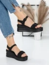 Sandale Dama cu Platforma 5LM2 BLACK | MEI