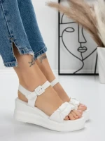 Sandale Dama cu Platforma 5LM2 WHITE | MEI