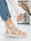Sandale Dama cu Talpa Joasa 5H21 PINK | MEI