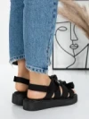 Sandale Dama cu Talpa Joasa 5H29 BLACK | MEI