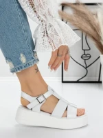 Sandale Dama cu Platforma 5GZ11 WHITE | MEI