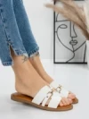 Papuci Dama cu Talpa Joasa 5PT8 WHITE | MEI