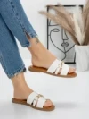 Papuci Dama cu Talpa Joasa 5PT8 WHITE | MEI