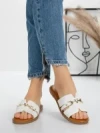 Papuci Dama cu Talpa Joasa 5PT8 WHITE | MEI