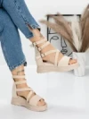 Sandale Dama cu Platforma 3H20 BEIGE | MEI