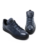 Pantofi Sport Barbati din piele naturala 90985 Albastru inchis » meishop.life