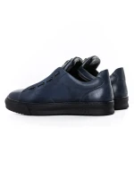 Pantofi Sport Barbati din piele naturala 90985 Albastru inchis » meishop.life