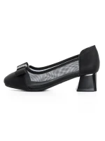 Pantofi cu Toc Gros TP508-30 BLACK | ADVANCER