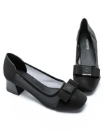 Pantofi cu Toc Gros TP508-30 BLACK | ADVANCER