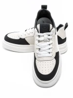 Pantofi Sport Barbati din piele naturala 6287 BLACK-WHITE | ADVANCER