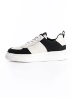 Pantofi Sport Barbati din piele naturala 6287 BLACK-WHITE | ADVANCER