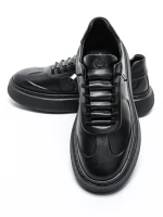 Pantofi Sport Barbati din piele naturala 1863 BLACK | ADVANCER