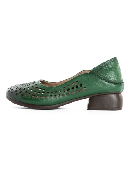 Pantofi cu Toc Gros 5889 GREEN | ADVANCER