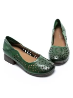 Pantofi cu Toc Gros 5889 GREEN | ADVANCER