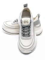 Pantofi Sport Dama din piele naturala 2228 CREAM-GREY | FRANCO GERARDO