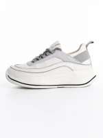 Pantofi Sport Dama din piele naturala 2228 CREAM-GREY | FRANCO GERARDO