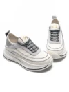 Pantofi Sport Dama din piele naturala 2228 CREAM-GREY | FRANCO GERARDO