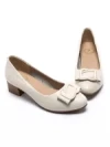 Pantofi cu Toc Gros 6885 CREAM | FORMAZIONE