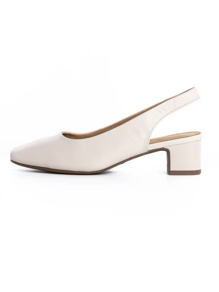 Pantofi cu Toc Gros 919-1 CREAM | FORMAZIONE