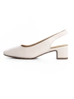 Pantofi cu Toc Gros 919-1 CREAM | FORMAZIONE