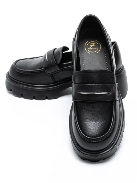 Pantofi Casual Dama din piele naturala 66319 BLACK | FORMAZIONE