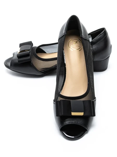 Pantofi cu Toc Gros 9661 BLACK | FORMAZIONE