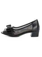 Pantofi cu Toc Gros 9661 BLACK | FORMAZIONE