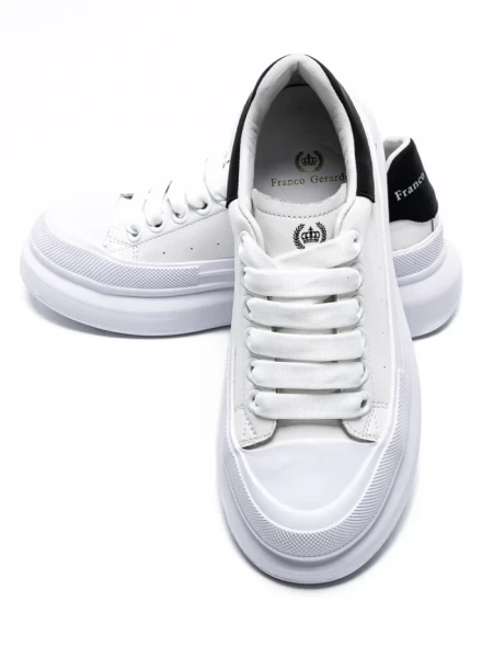Pantofi Sport Dama din piele naturala 232806 WHITE | FRANCO GERARDO