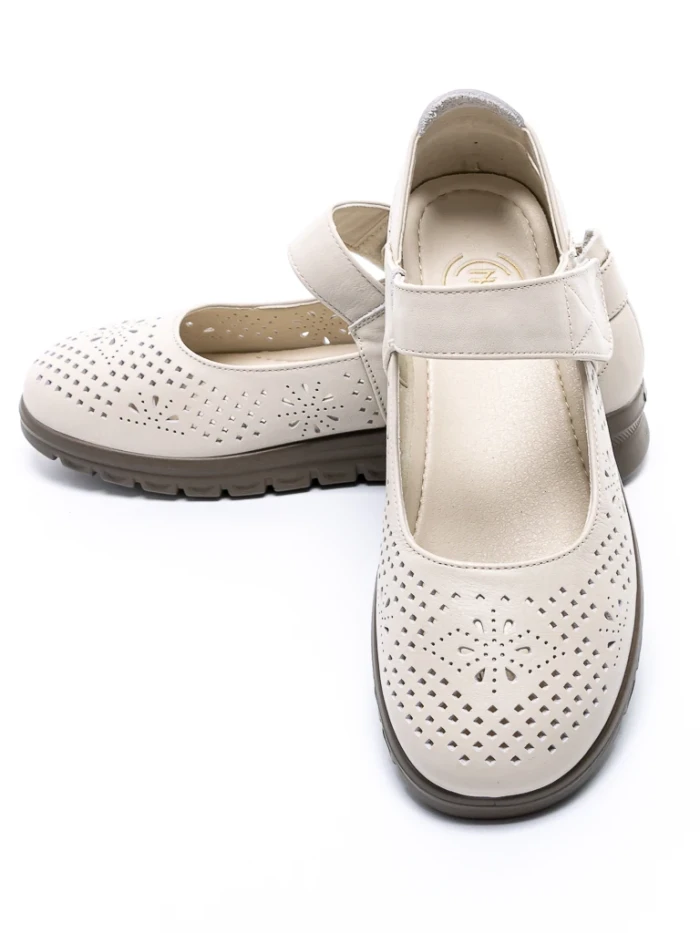 Pantofi Casual Dama din piele naturala 3510801 CREAM | FORMAZIONE