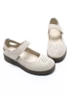Pantofi Casual Dama din piele naturala 3510801 CREAM | FORMAZIONE