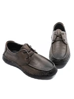 Mocasini Barbati din piele naturala 83053-1 Kaki | Mels » meishop.life