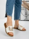 Papuci Dama cu Talpa Joasa 5PT3 WHITE | MEI