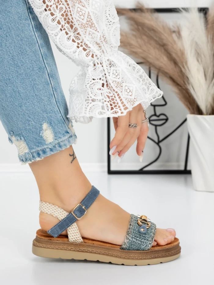 Sandale Dama cu Talpa Joasa 5GZ50 BLUE | MEI