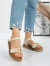 Sandale Dama cu Talpa Joasa 5GZ50 BEIGE | MEI