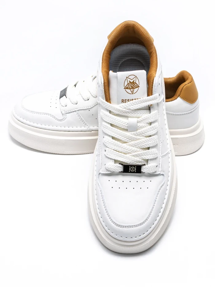 Pantofi Casual Barbati 2501 WHITE-BEIGE | MEI
