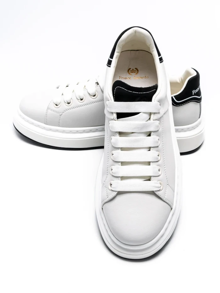 Pantofi Sport Barbati 8632 Alb-Negru » meishop.life