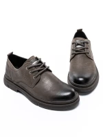 Pantofi Barbati din piele naturala  806003 Gri » meishop.life