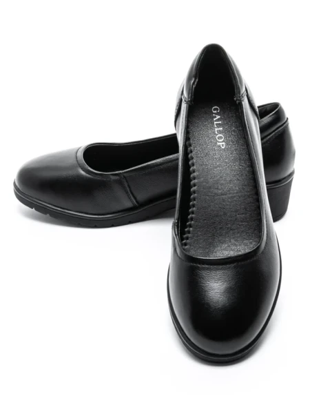 Balerini Dama din piele naturala 9723 BLACK | GALOP