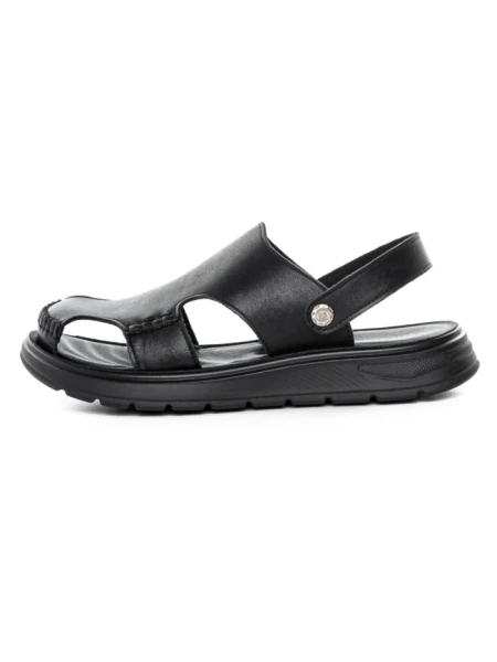 Sandale Barbati din piele naturala 619008 BLACK | ADVANCER