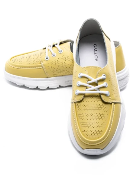 Pantofi Casual Dama din piele naturala K98820 YELLOW | GALOP