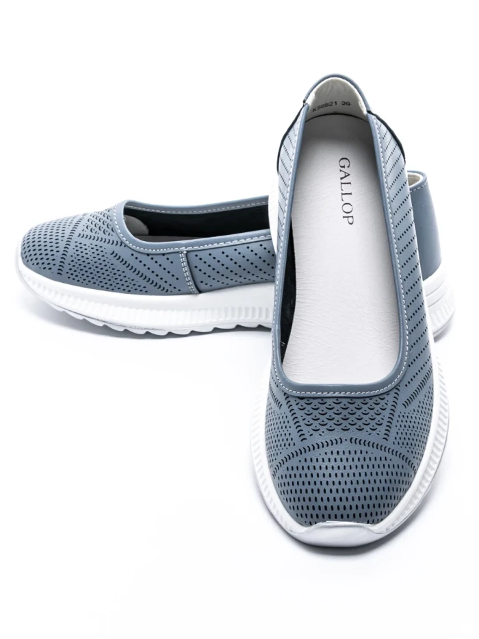 Balerini Dama din piele naturala K98821 BLUE | GALOP