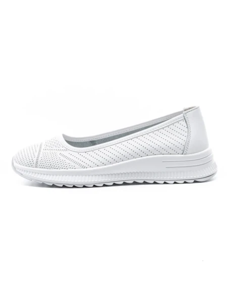 Balerini Dama din piele naturala K98821 WHITE | GALOP