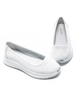 Balerini Dama din piele naturala K98821 WHITE | GALOP