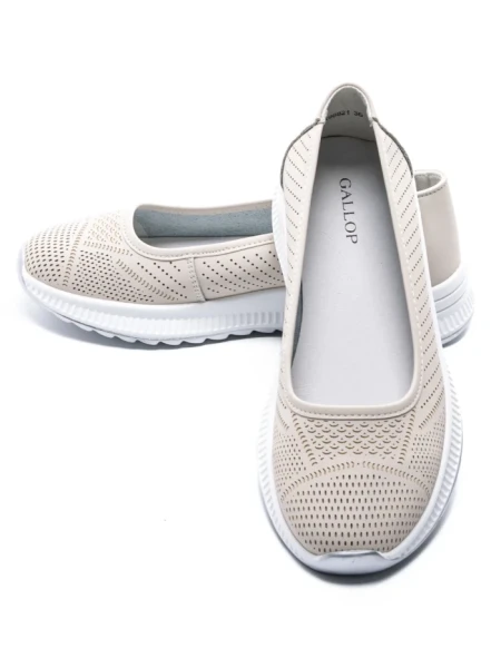 Balerini Dama din piele naturala K98821 APRICOT | GALOP