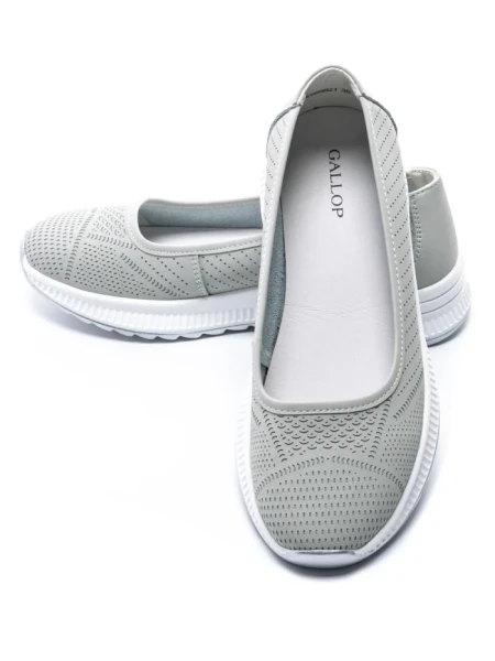 Balerini Dama din piele naturala K98821 GREY | GALOP